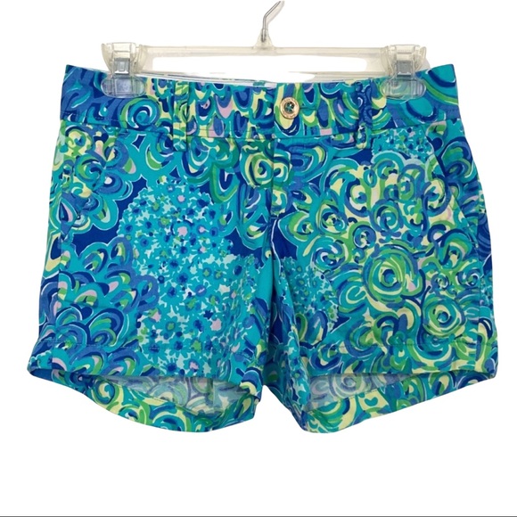 Lilly Pulitzer Callahan Shorts Lilly’s Lagoon size 00 - Picture 2 of 6